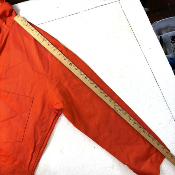 Orange Coveralls Official Garment Corporation of America 100% Cotton  46 RG - Picture 10 of 14